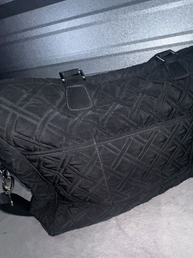Vera Bradley Stroll Around Baby Diaper Bag Black Quilted Travel 7