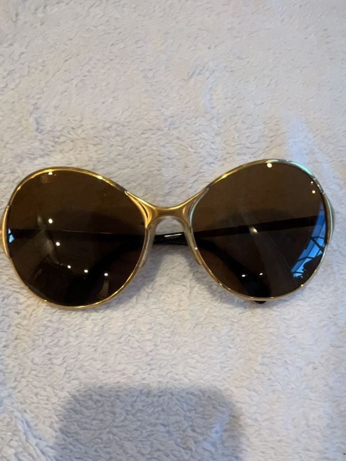 Metzler Zeiss Umbral Vintage Butterfly Sunglasses Gold Frame West Germany 2