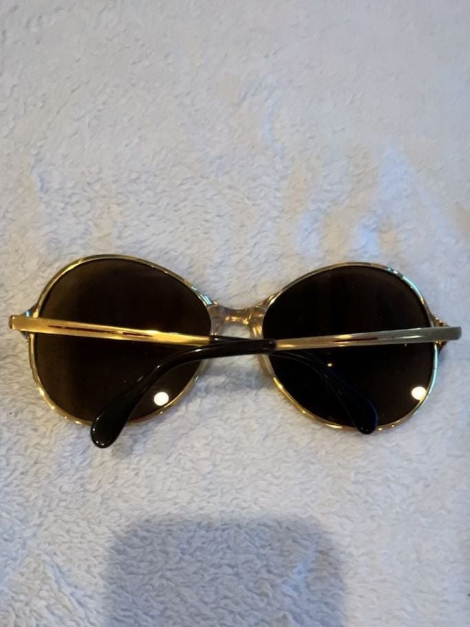 Metzler Zeiss Umbral Vintage Butterfly Sunglasses Gold Frame West Germany 3