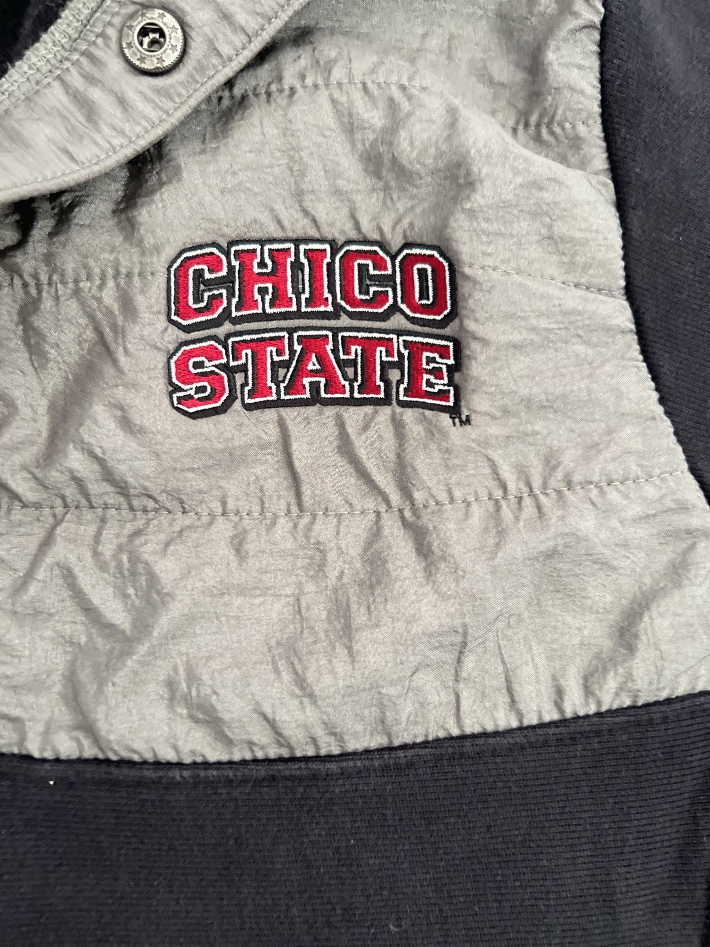 Champion Chico State Reverse Weave Size Small Black Gray 1/4 Snap Pullover 3