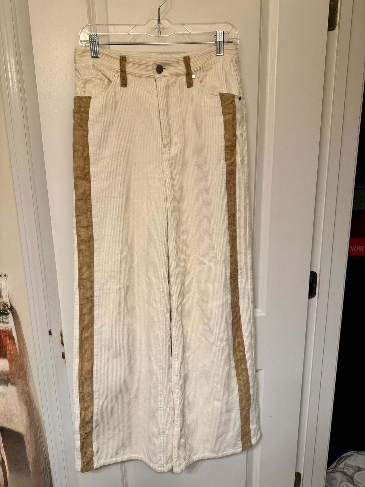 BLDWN High Rise Wide Leg Corduroy Pants Size 28 2