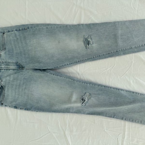 Express Straight Leg Light Wash Jeans