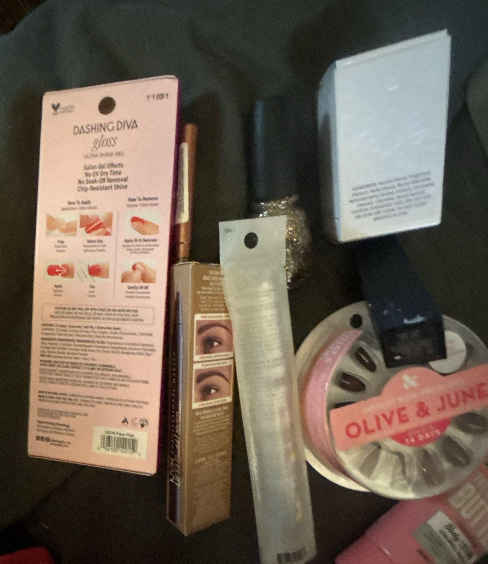 Beauty Bundle Makeup Nails, Polish, Eyeliner, Morphe Lipstick, Fragrance and brows 5