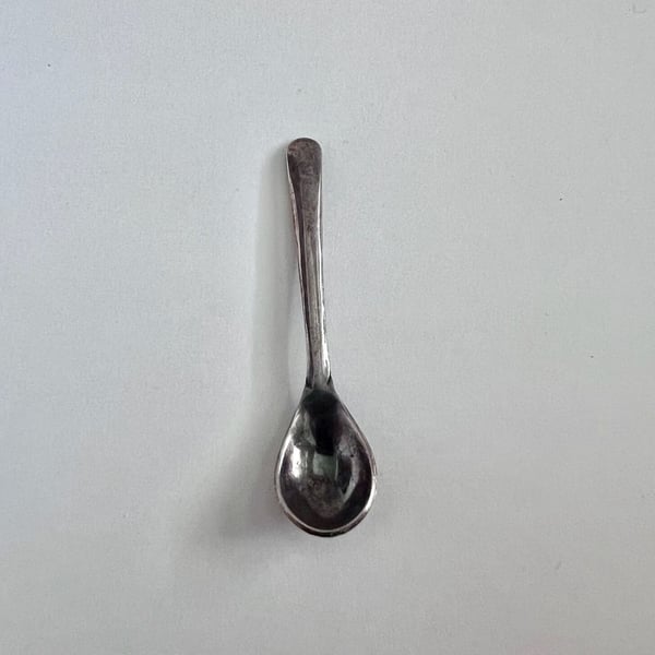 Vintage Silver Plated Miniature Salt Mustard Spoon Flatware 2.25 In