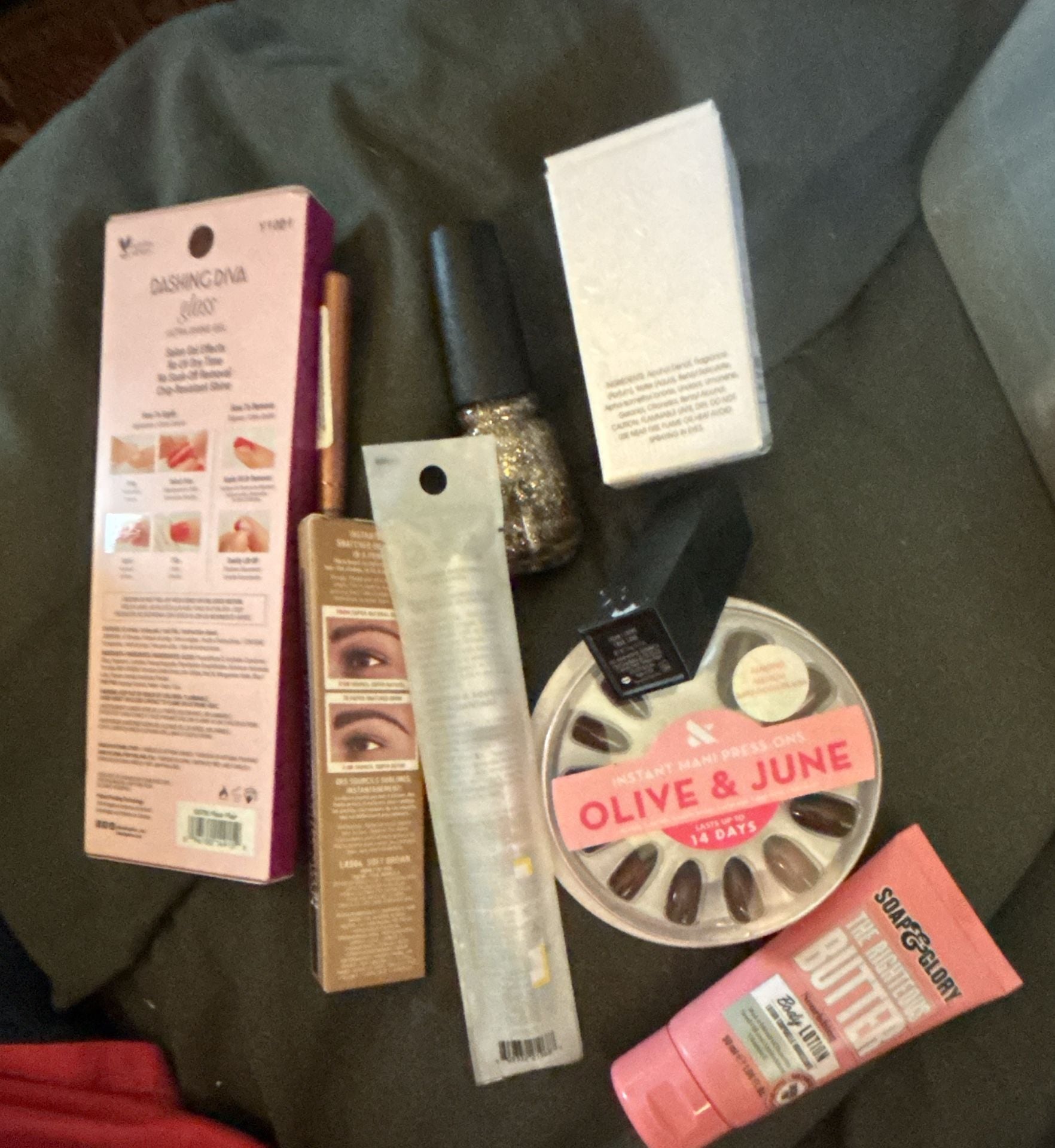 Beauty Bundle Makeup Nails, Polish, Eyeliner, Morphe Lipstick, Fragrance and brows 6