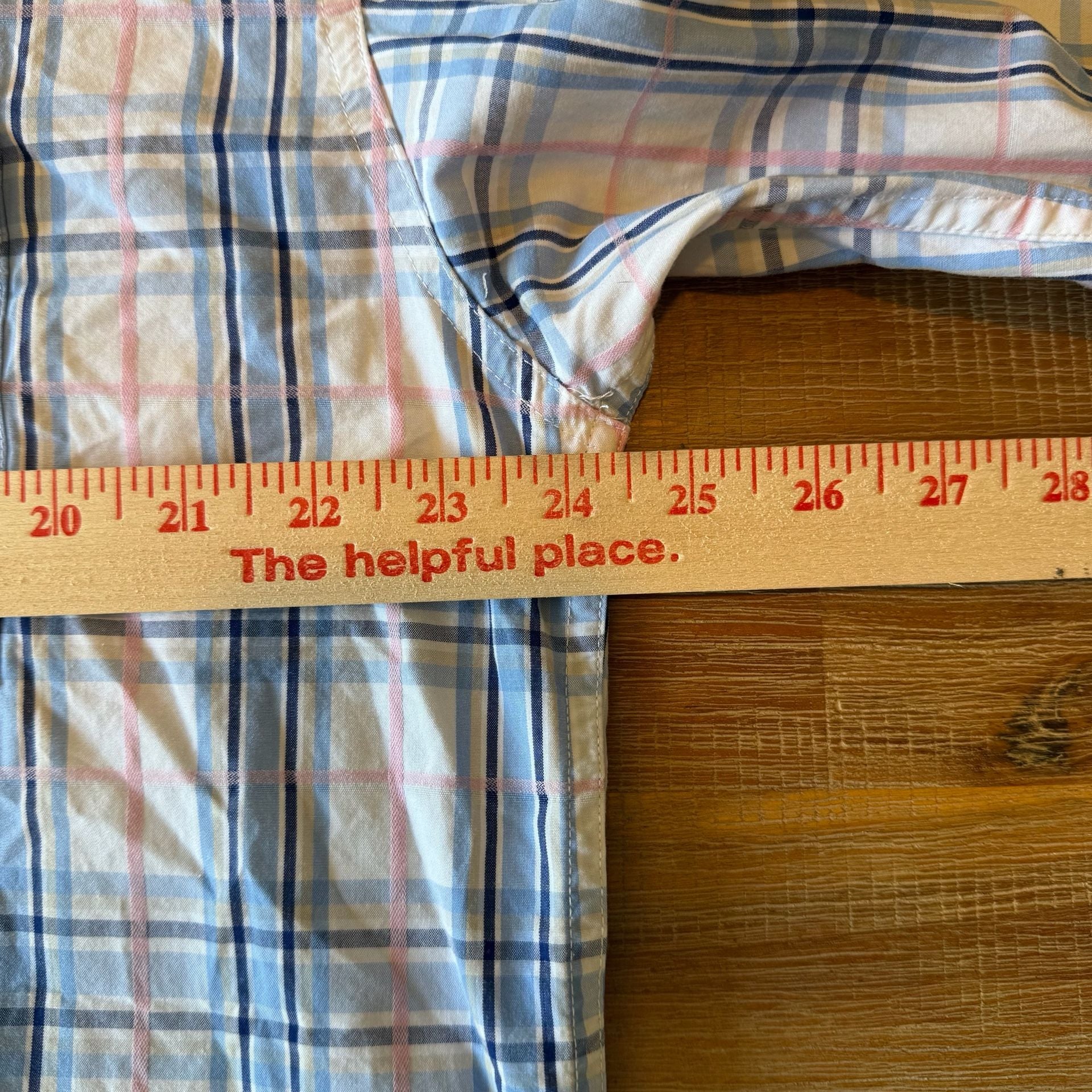 Stetson Western Shirt Large Blue Pink Plaid Long Sleeve Button Down Cotton Mens 5