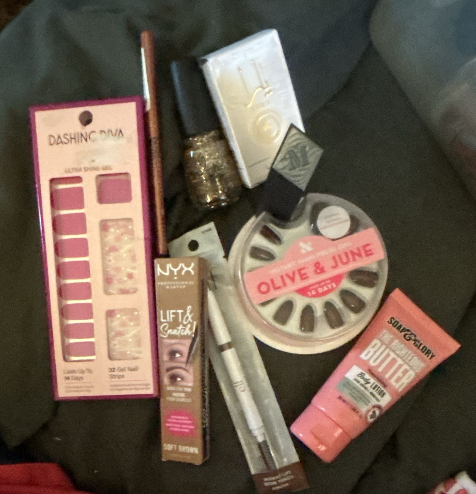Beauty Bundle Makeup Nails, Polish, Eyeliner, Morphe Lipstick, Fragrance and brows 1