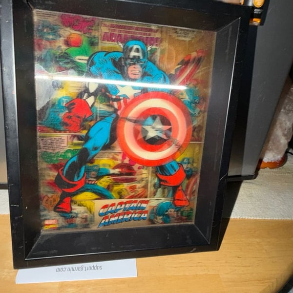 Marvel Comics Captain America 3D Hologram Framed Picture Wall Art
