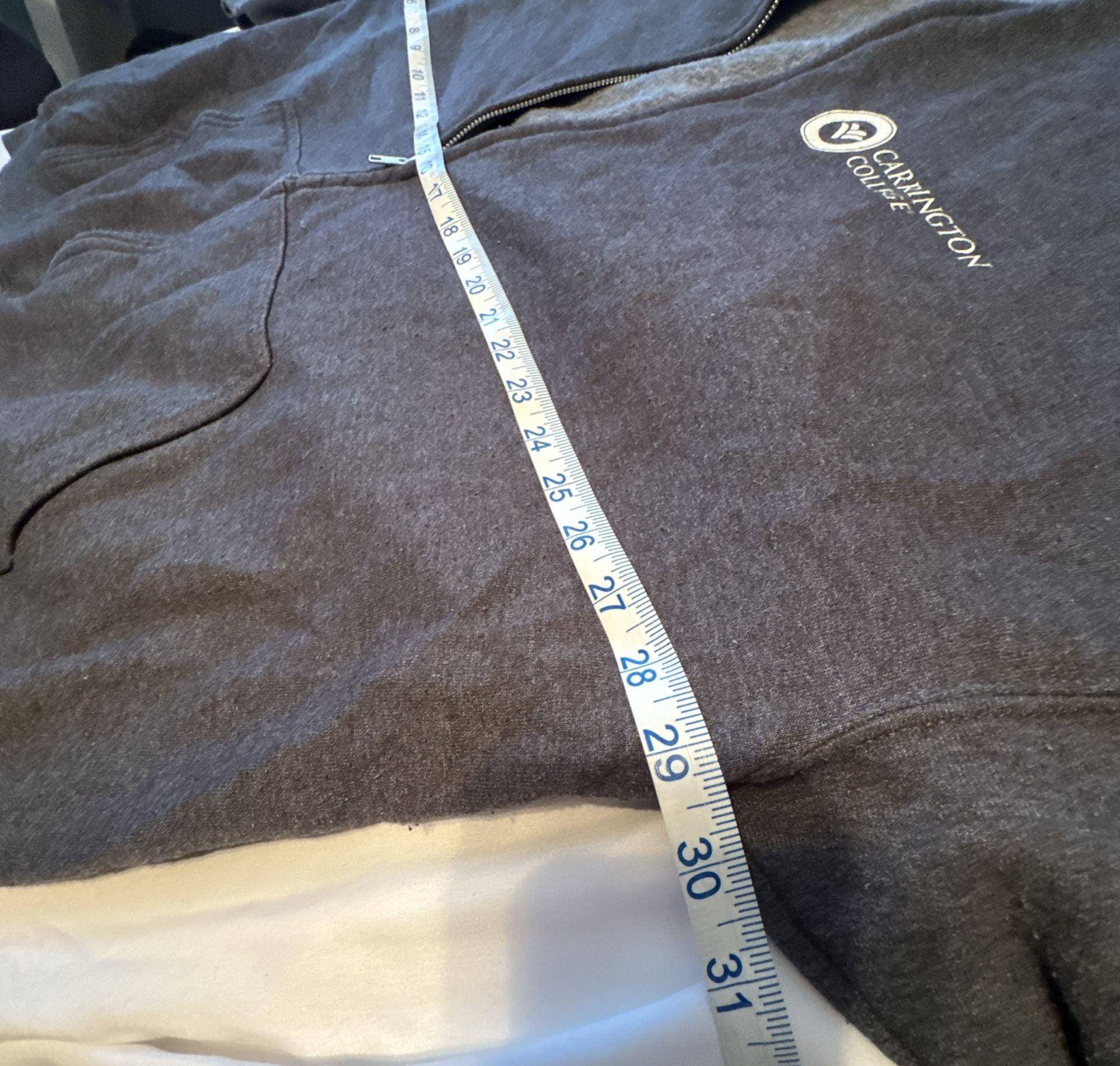 Gildan Carrington College Heavy Blend Zip Hoodie Size 3XL Gray 7