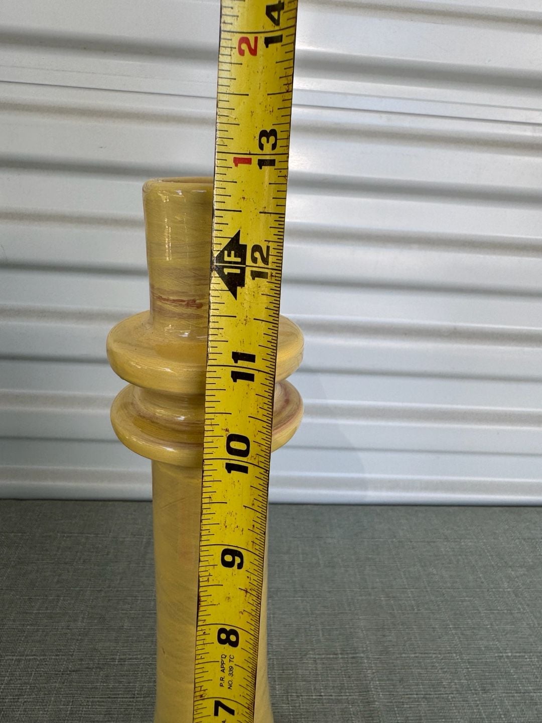 Ceramic Candlestick Holder Yellow Glaze 3