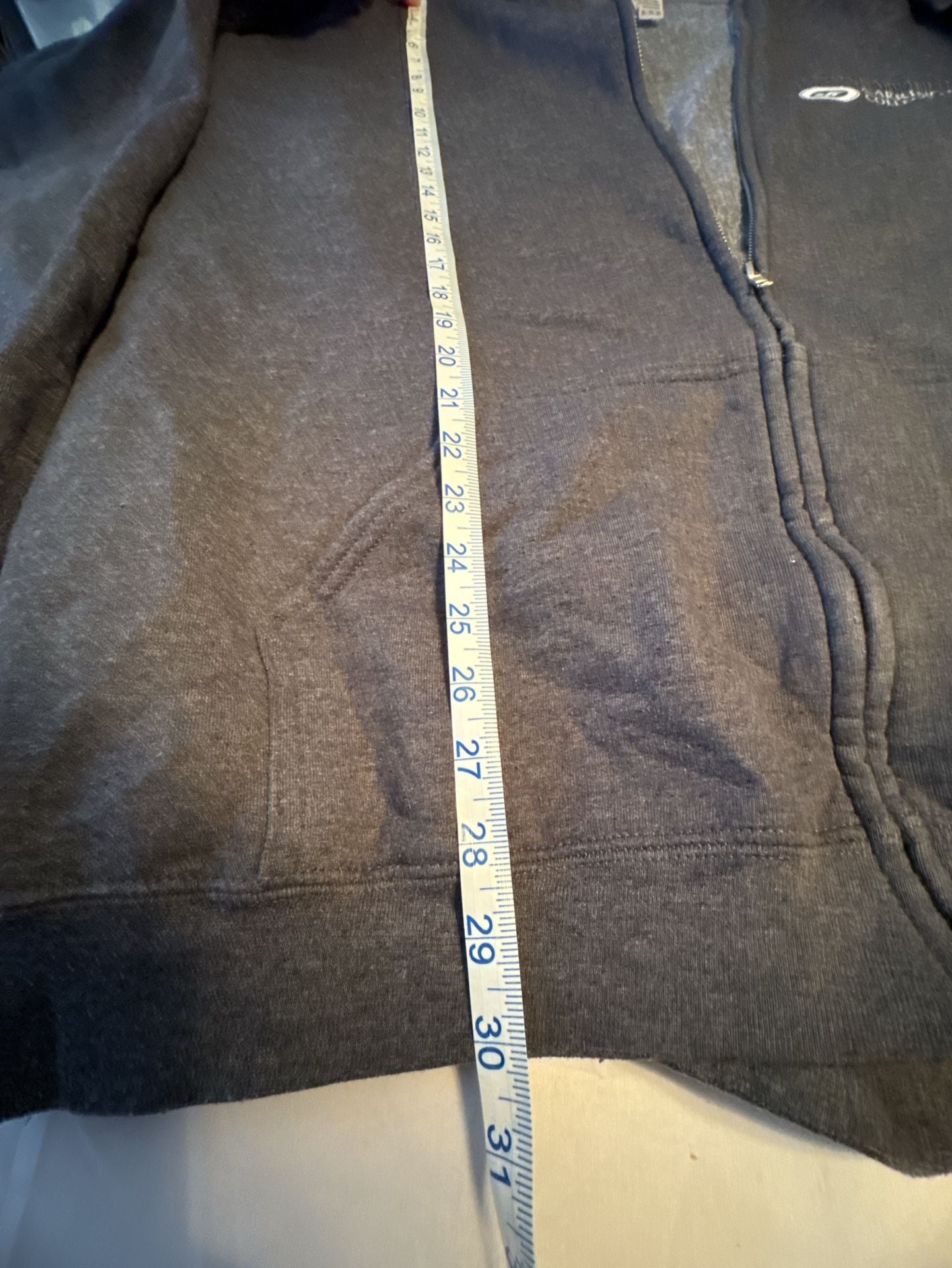 Gildan Carrington College Heavy Blend Zip Hoodie Size 3XL Gray 6