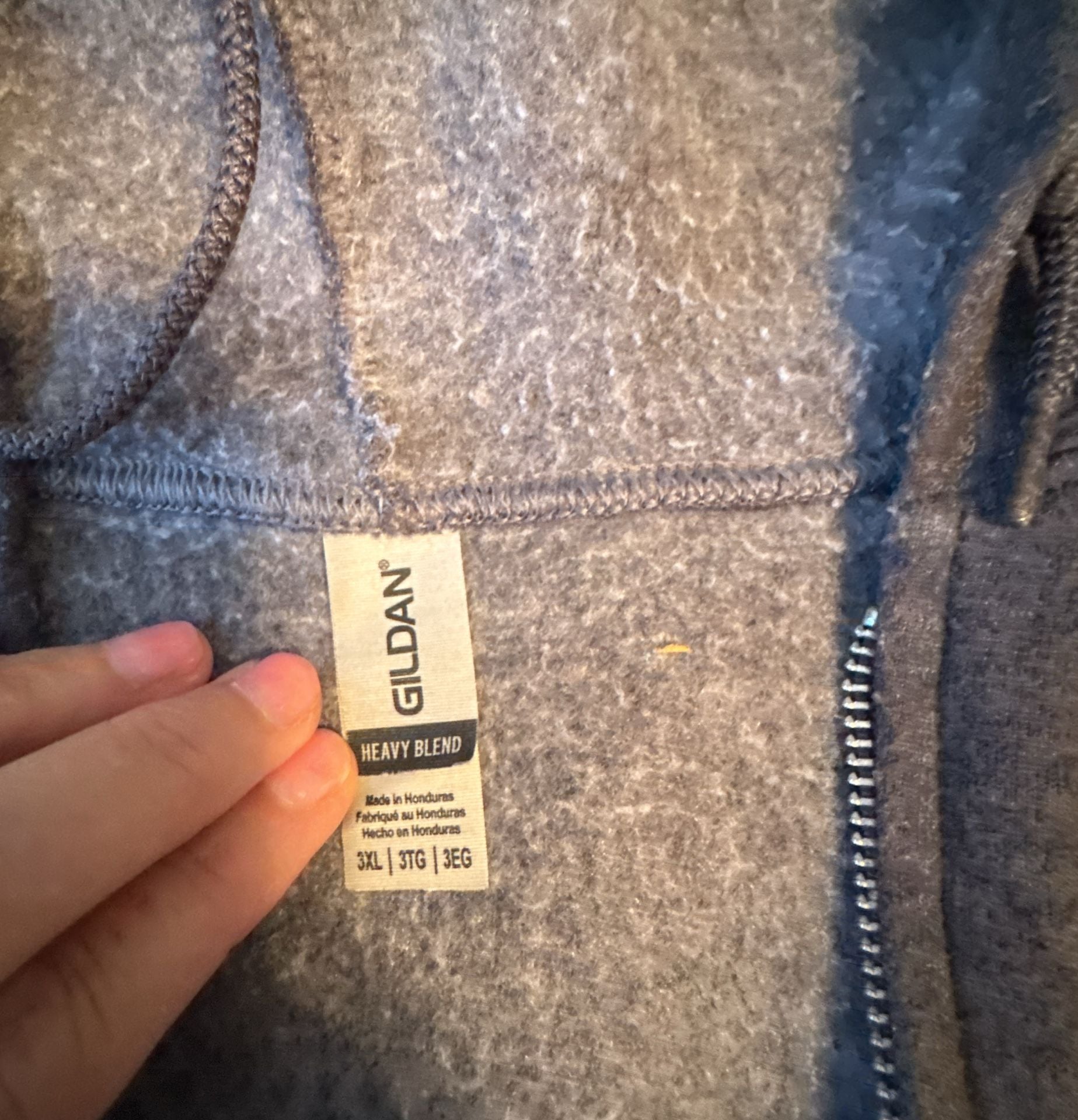 Gildan Carrington College Heavy Blend Zip Hoodie Size 3XL Gray 3
