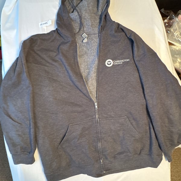 Gildan Carrington College Heavy Blend Zip Hoodie Size 3XL Gray