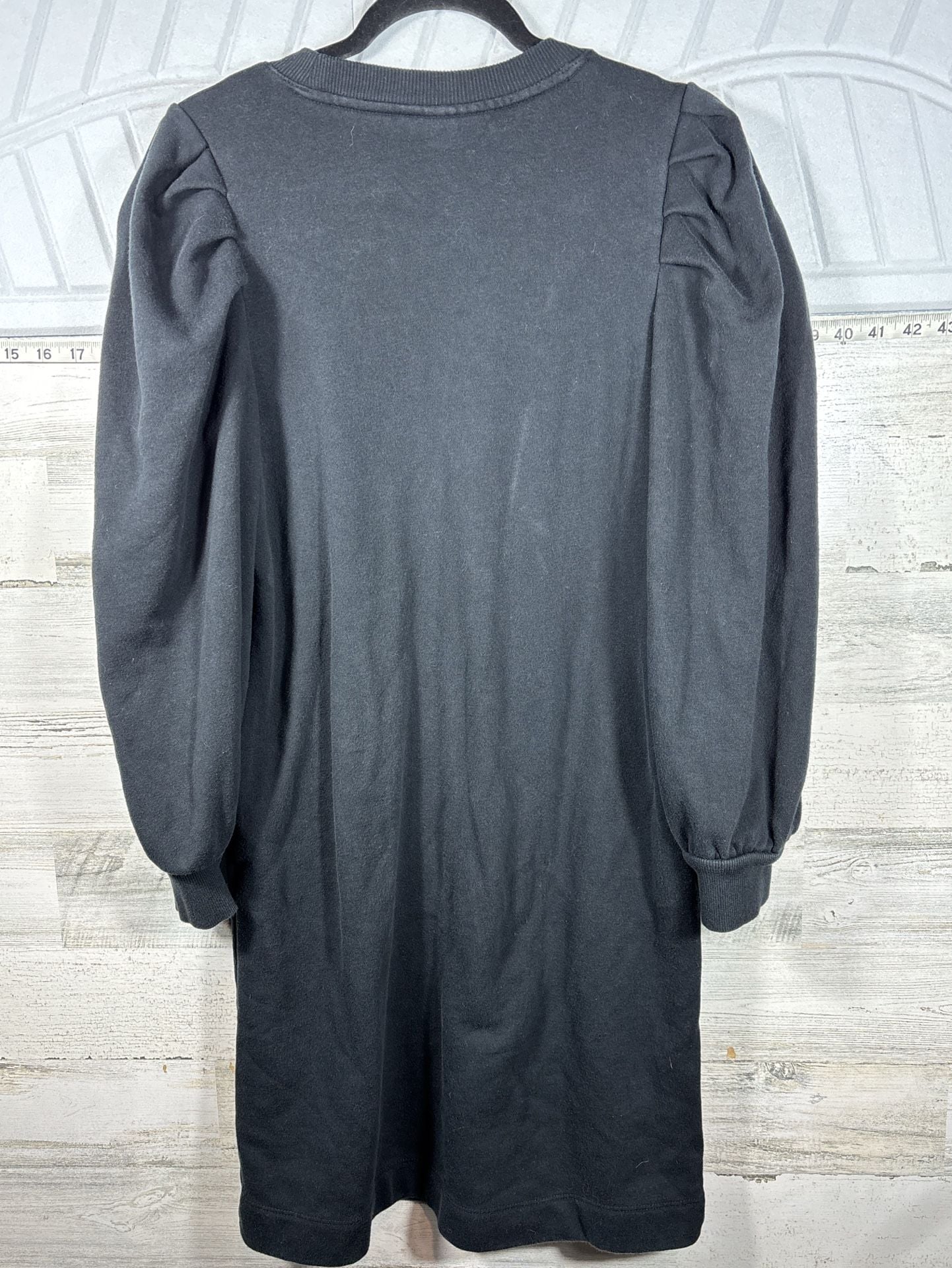 Prologue Puff Sleeve Sweatshirt Dress Size XS Black 5