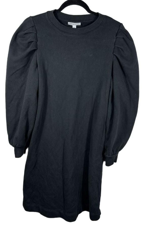 Prologue Puff Sleeve Sweatshirt Dress Size XS Black 2