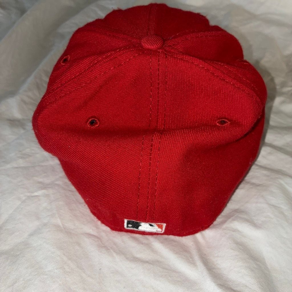 New Era Houston Astros 59FIFTY Hat Size 7 1/8 Red Wool MLB Fitted Cap 7