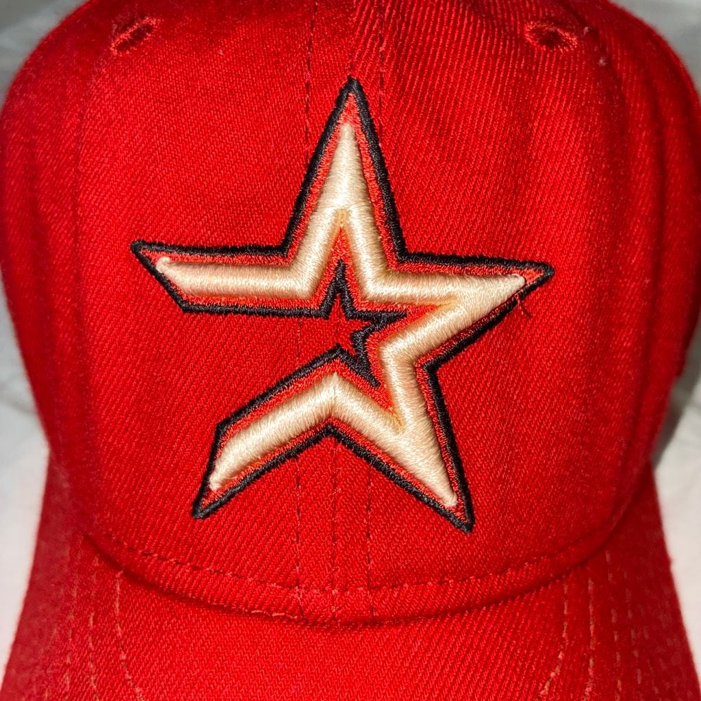 New Era Houston Astros 59FIFTY Hat Size 7 1/8 Red Wool MLB Fitted Cap 9