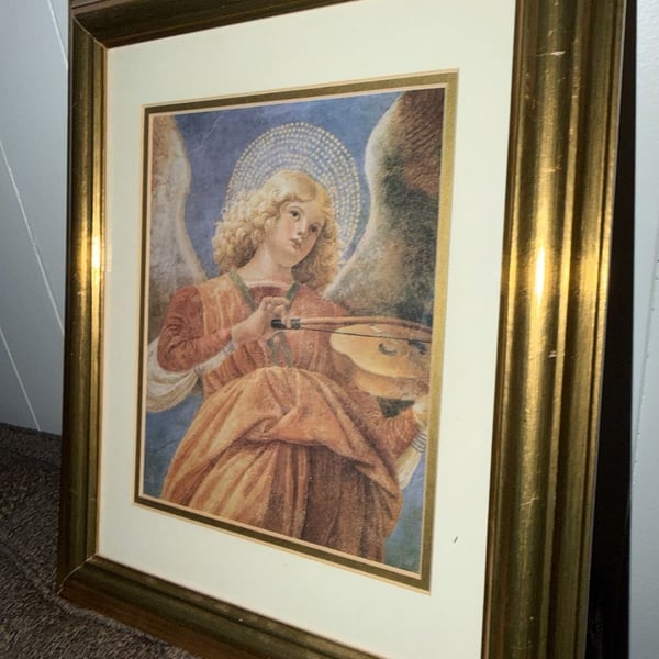 Melozzo da Forli Angel with Violin Framed Art Print