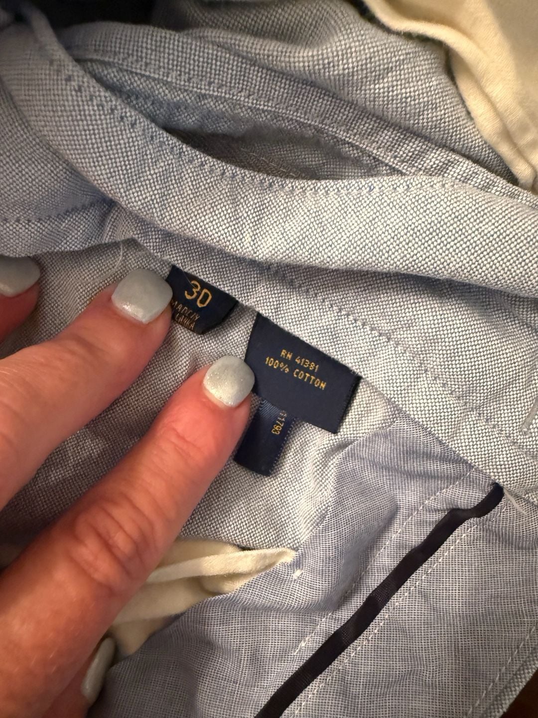 Men’s Polo Ralph Lauren Chino Shorts Size 30 Classic Fit Blue Cotton 4