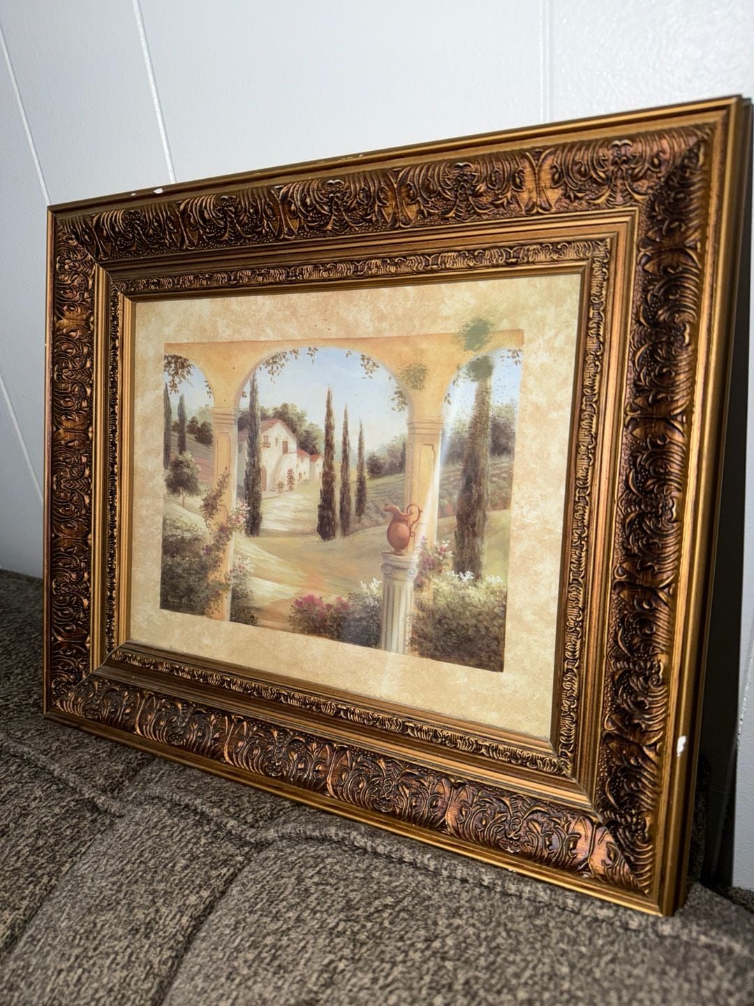 Vivian Flasch Italian Landscape Framed Art Print Gold Ornate Frame 1
