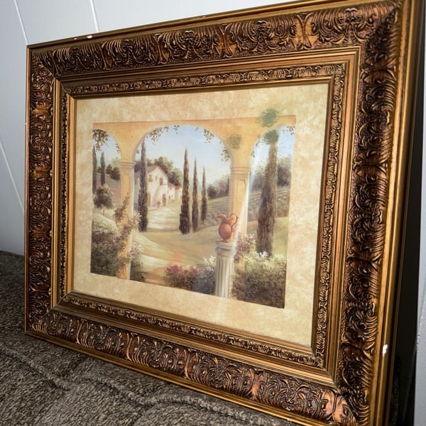 Vivian Flasch Italian Landscape Framed Art Print Gold Ornate Frame
