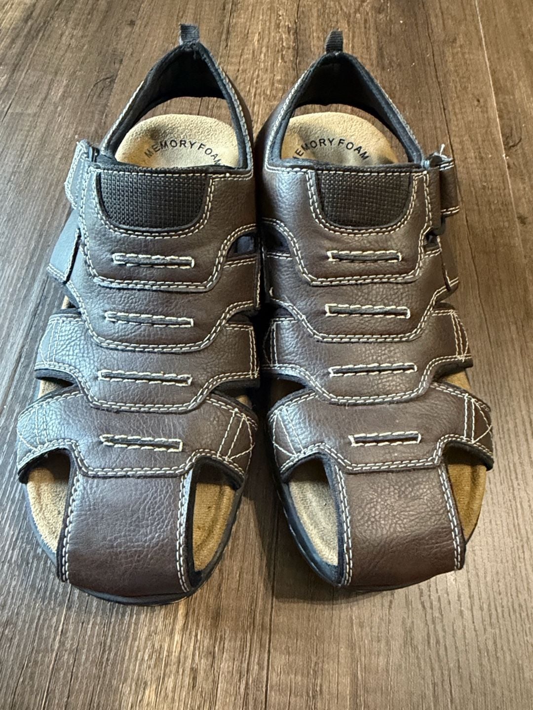 Dockers Searose Fisherman Sandals Size 8M Brown Memory Foam 2