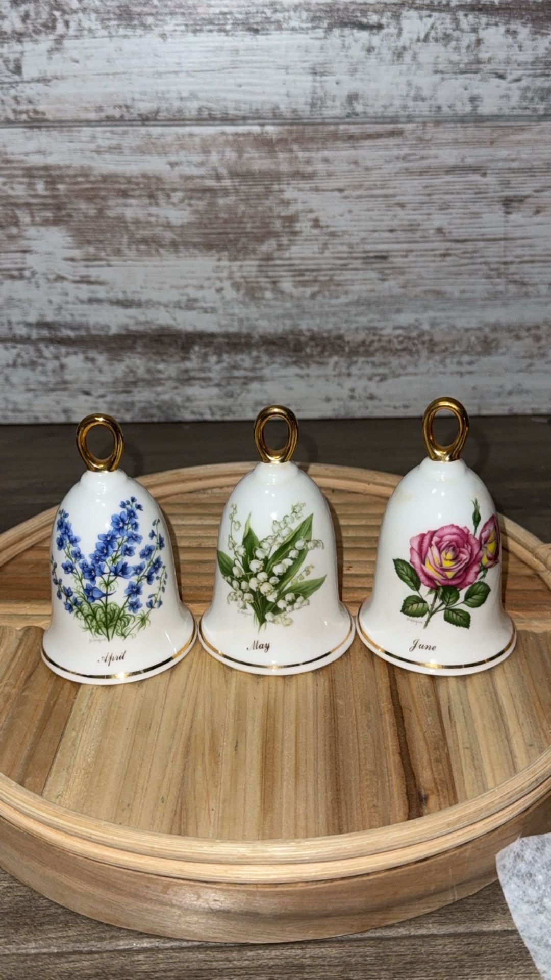 Complete 12-Piece Vintage D. Hague "Flower of the Month" Bone China Bell Collection (1981-1982) 4