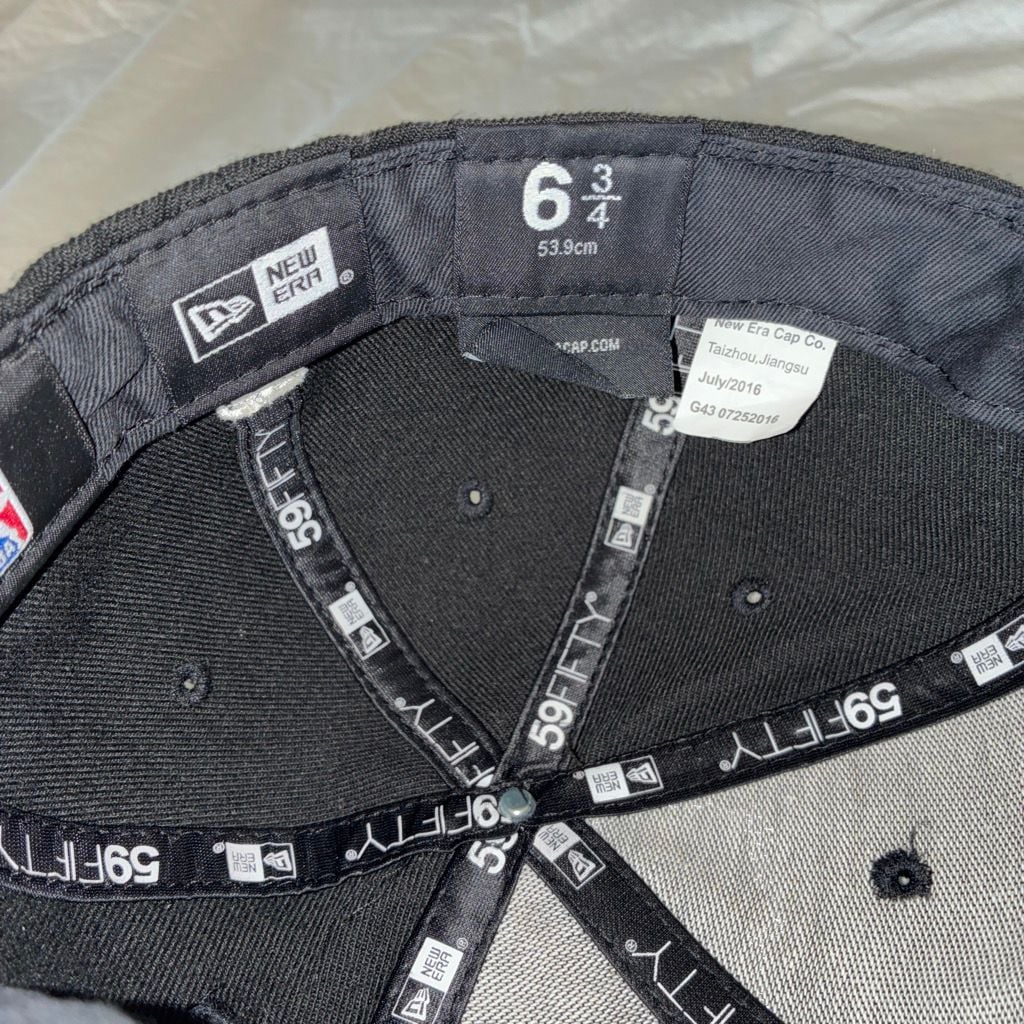 New Era San Antonio Spurs 59FIFTY Fitted Hat Size 6 3/4 Black 7