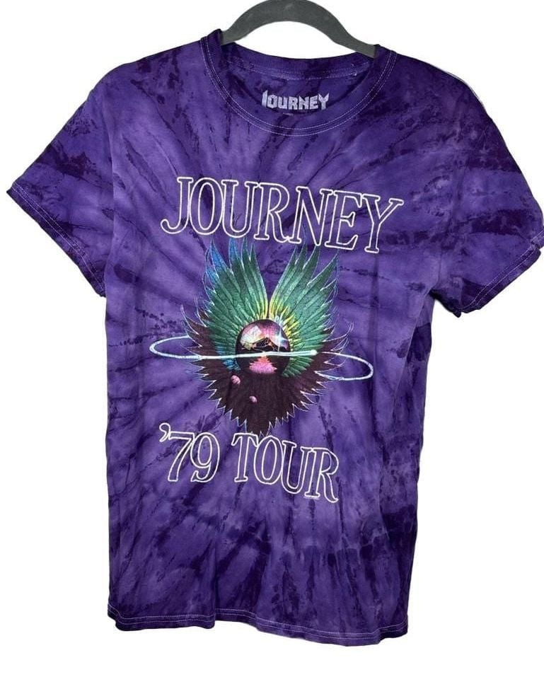 Journey 79 Tour T-Shirt Size S Purple Tie Dye Band Tee 2