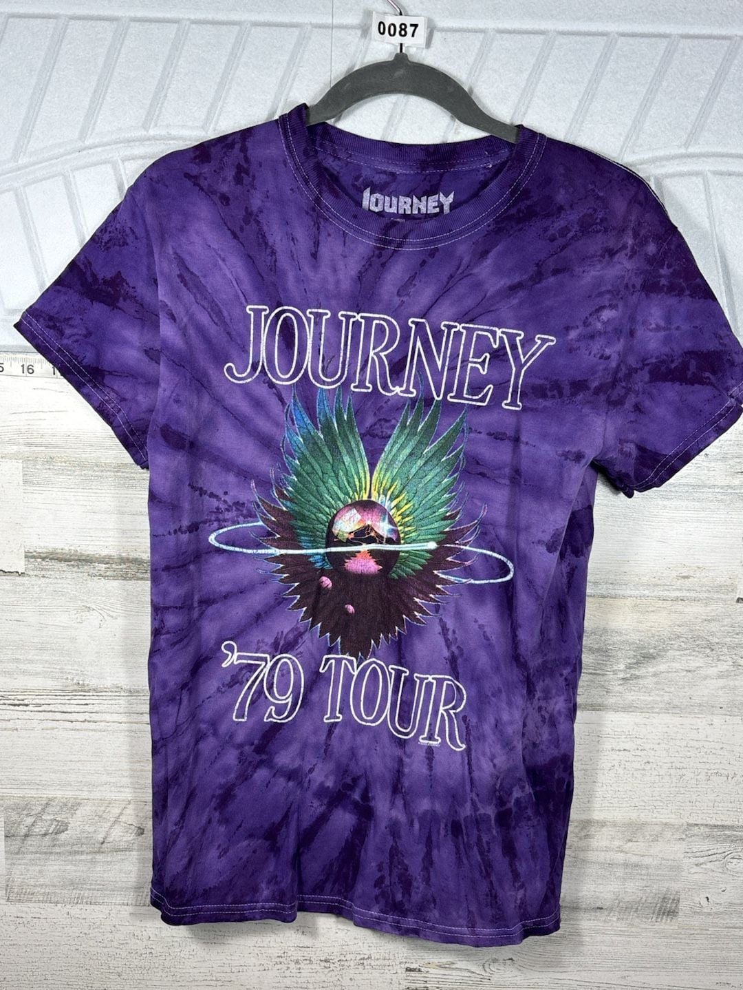 Journey 79 Tour T-Shirt Size S Purple Tie Dye Band Tee 3