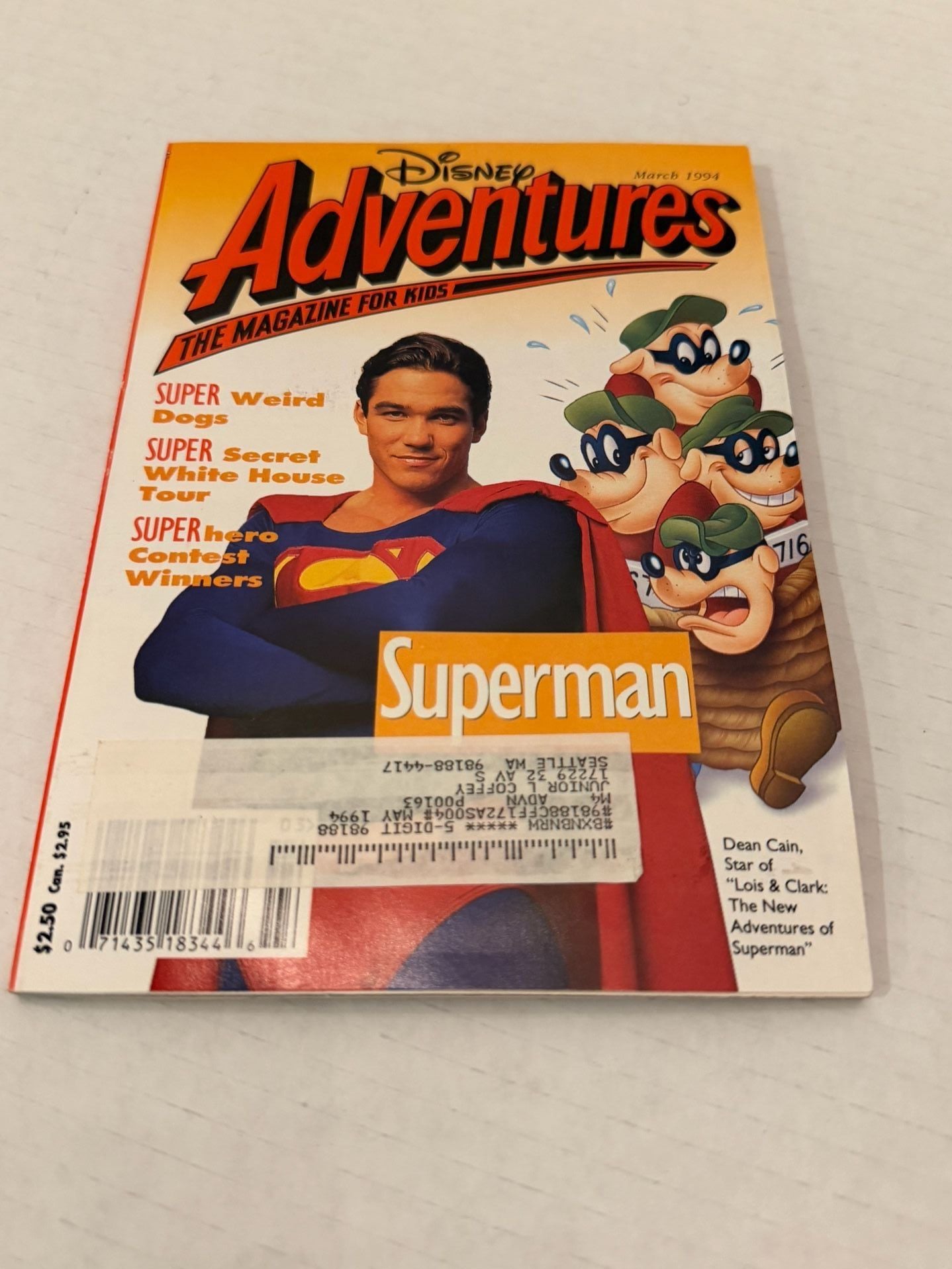Disney Adventures Magazine March 1994 Superman Dean Cain 1
