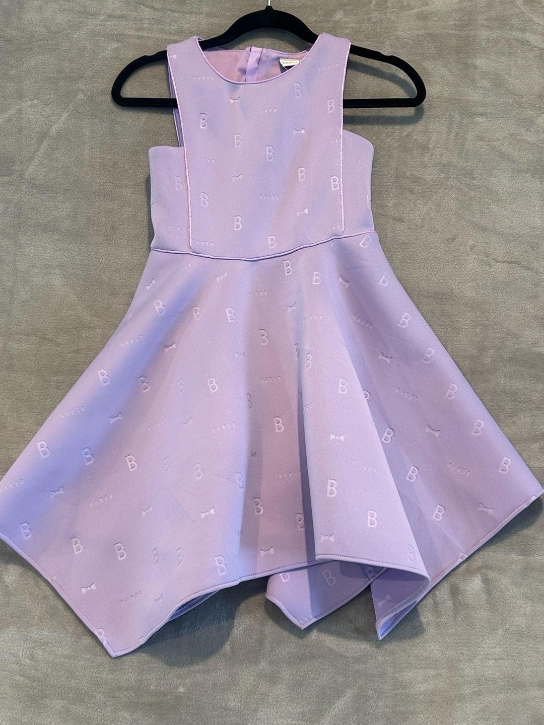 Baker By Ted Baker Embossed Scuba Dress Size 10yrs Lilac Purple 2