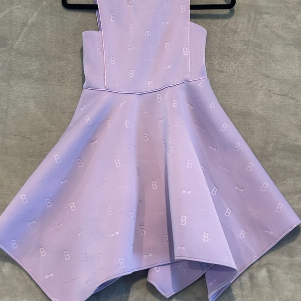 Baker By Ted Baker Embossed Scuba Dress Size 10yrs Lilac Purple