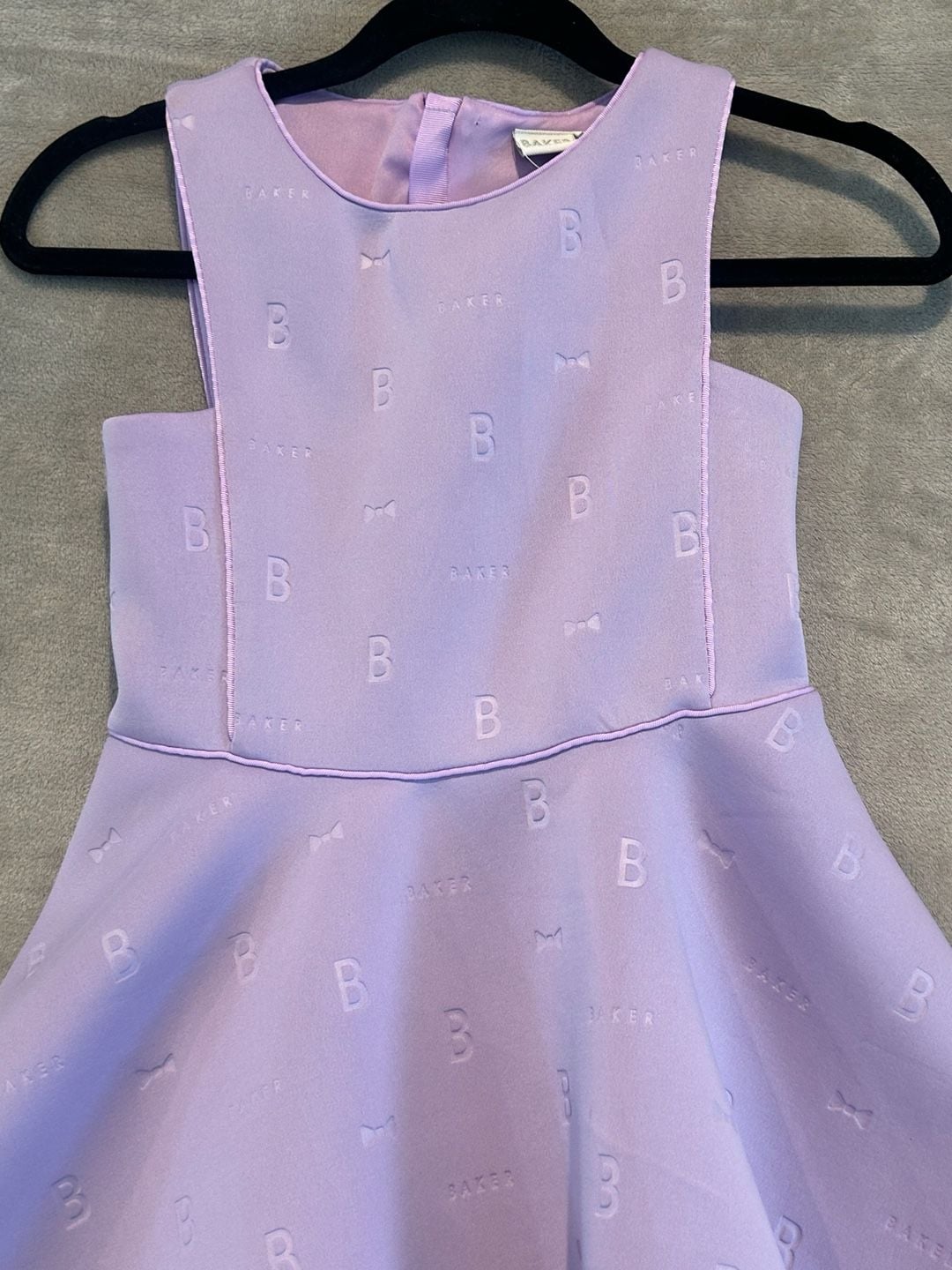 Baker By Ted Baker Embossed Scuba Dress Size 10yrs Lilac Purple 3