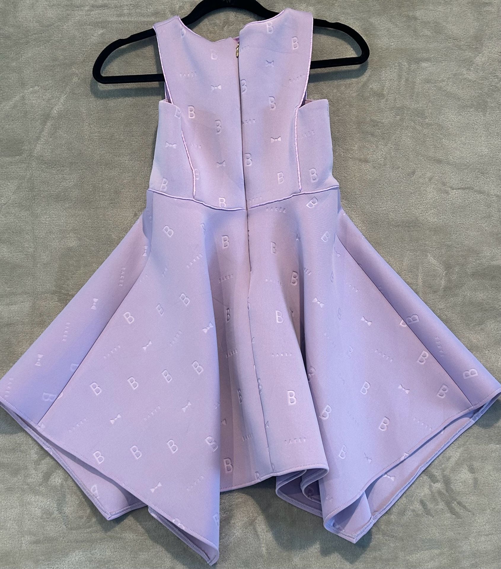 Baker By Ted Baker Embossed Scuba Dress Size 10yrs Lilac Purple 6