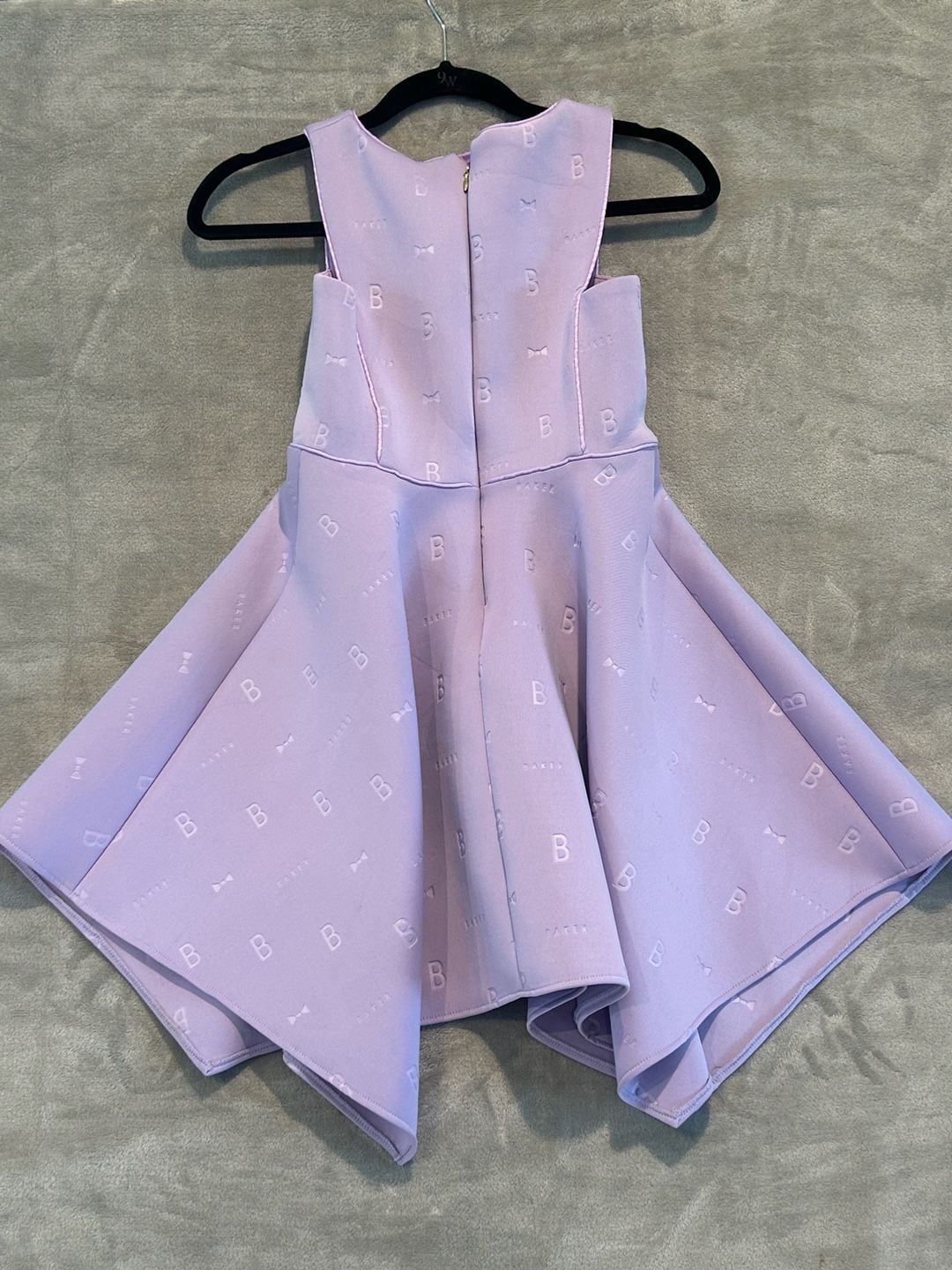 Baker By Ted Baker Embossed Scuba Dress Size 10yrs Lilac Purple 7