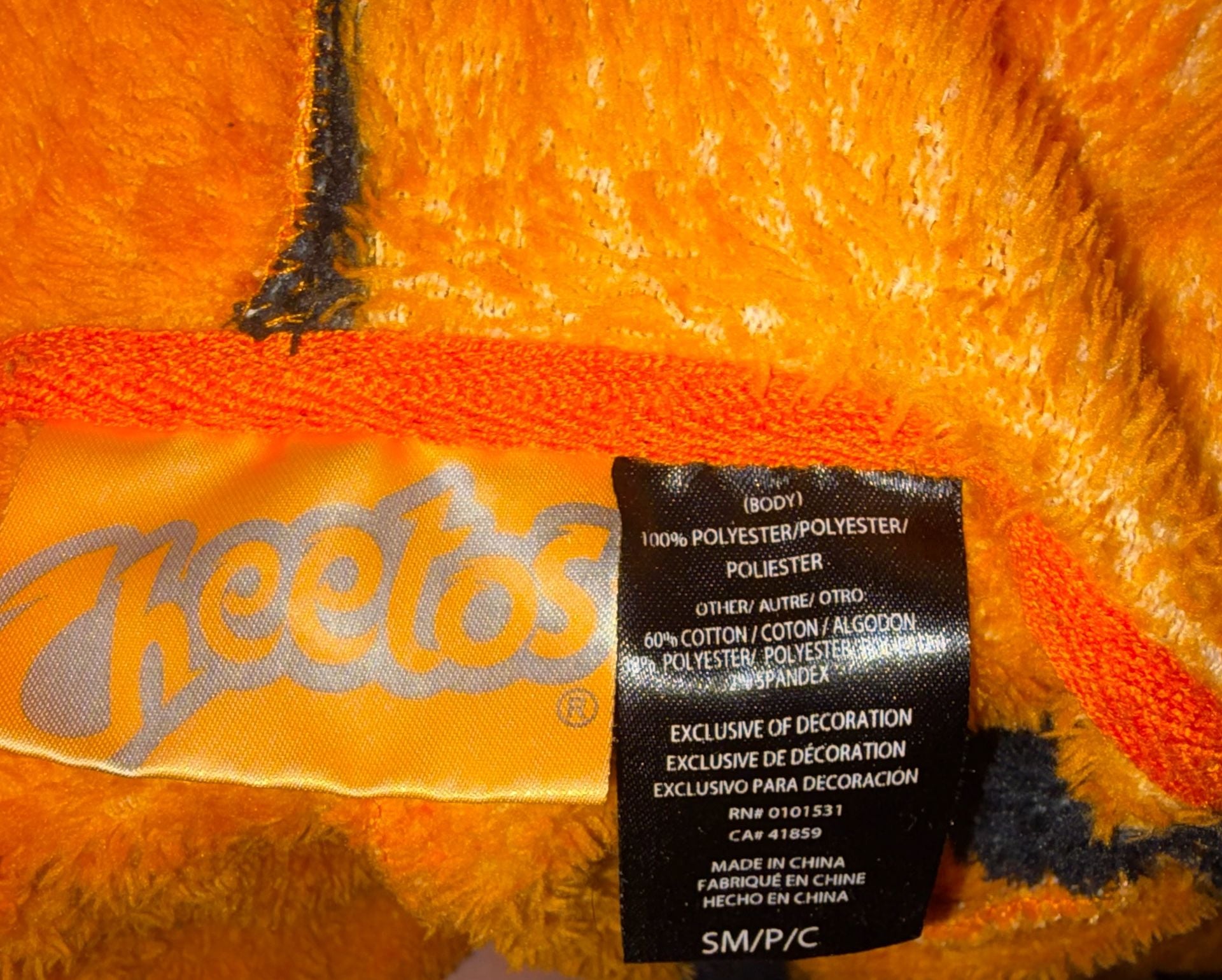 Cheetos Chester Cheetah Fleece Union Suit Costume Pajamas 9