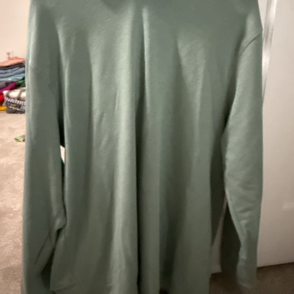 Mizzen + Main Hoodie Size XL Sage Green Pullover Sweatshirt