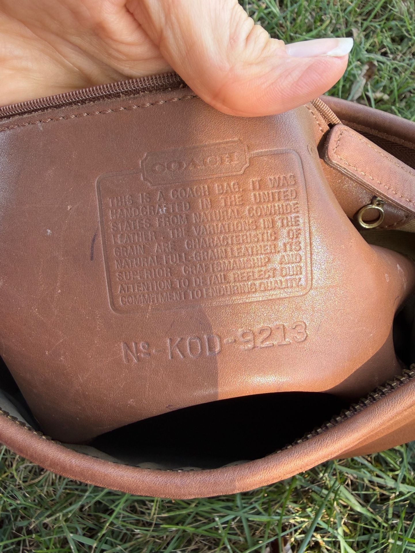 Vintage Coach Leather Hobo Shoulder Bag Brown Tan 8