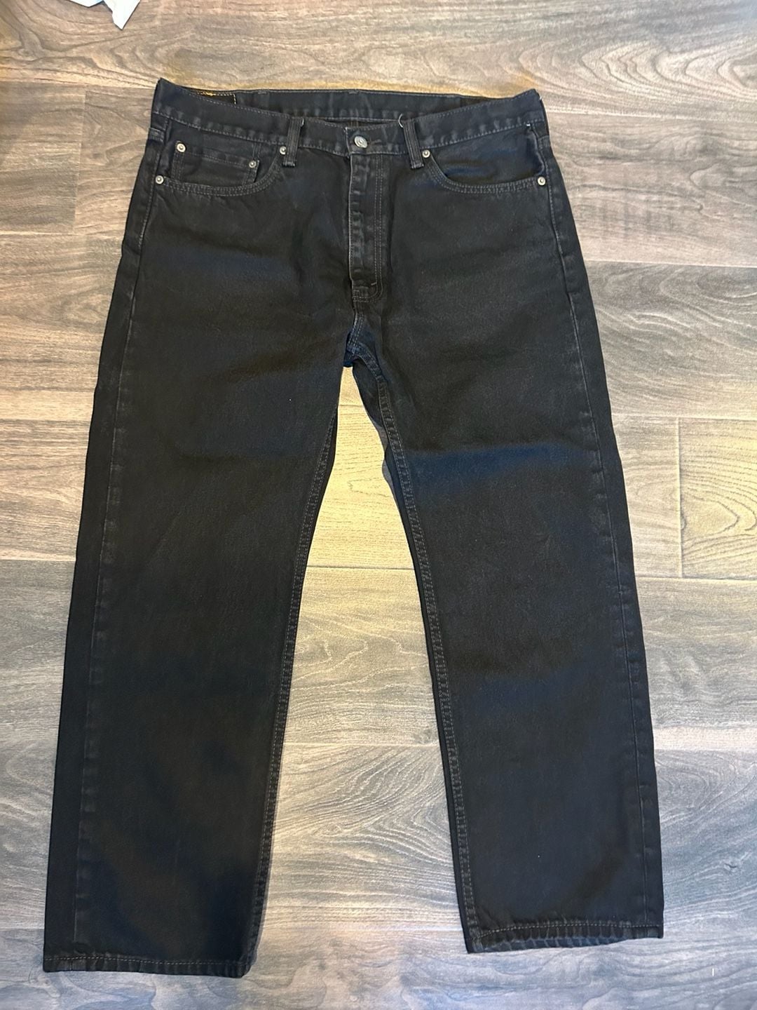 Levi's 505 Straight Jeans Black 38x30 2