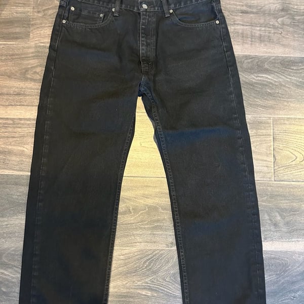 Levi's 505 Straight Jeans Black 38x30