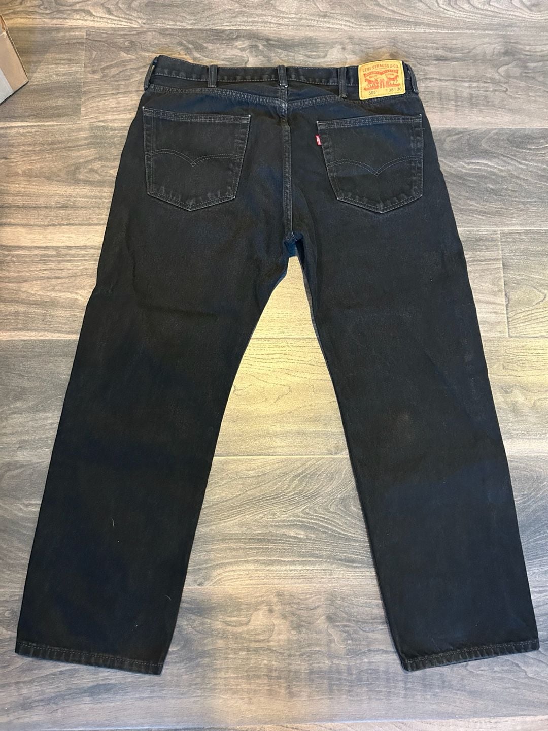 Levi's 505 Straight Jeans Black 38x30 3