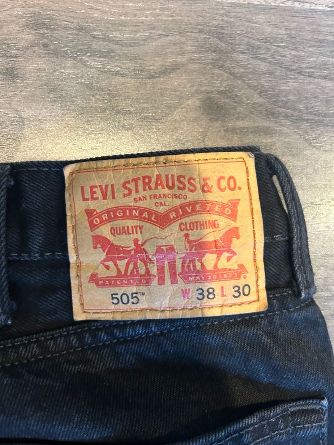 Levi's 505 Straight Jeans Black 38x30 4