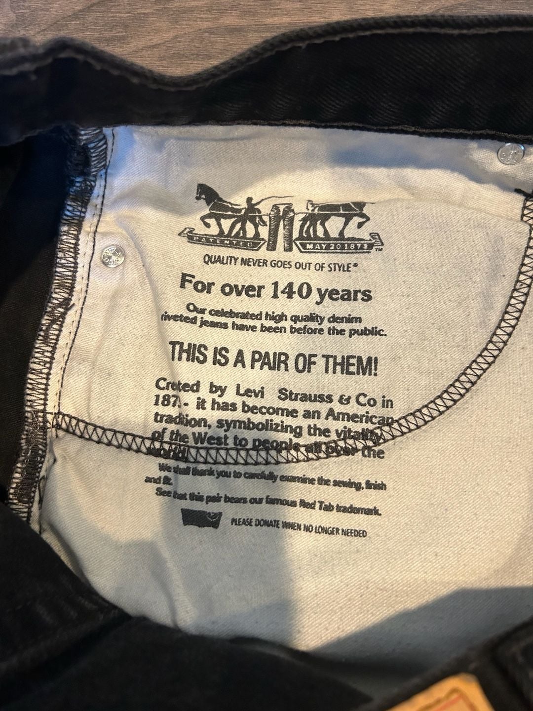 Levi's 505 Straight Jeans Black 38x30 8