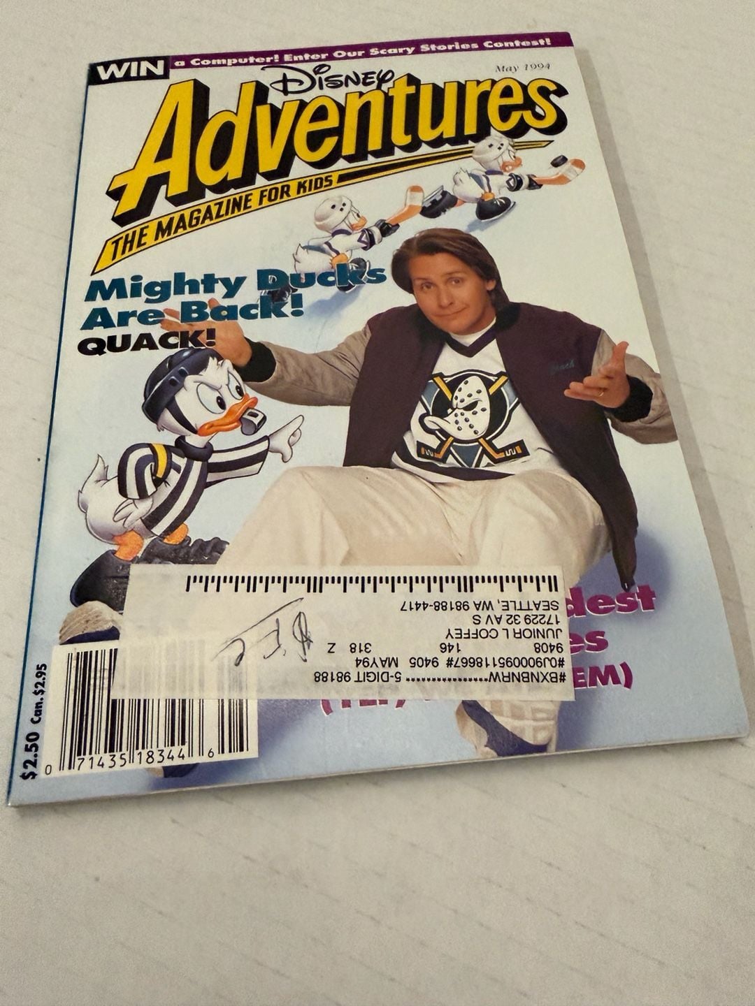 Disney Adventures Magazine May 1994 Mighty Ducks Emilio Estevez 1