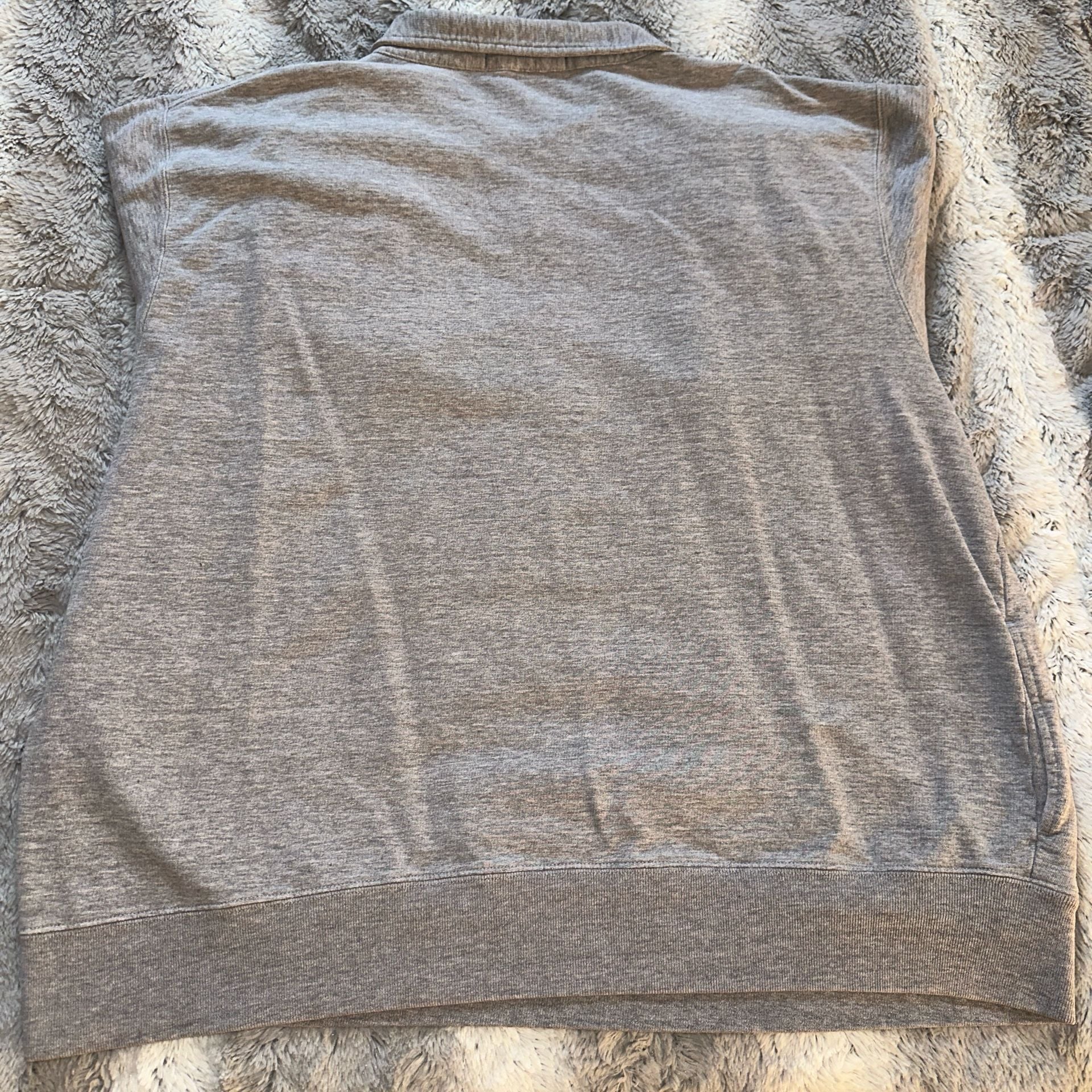 VINTAGE 90s XL Polo Sport Ralph Lauren Quarter Zip Sweatshirt Grey PERU  8