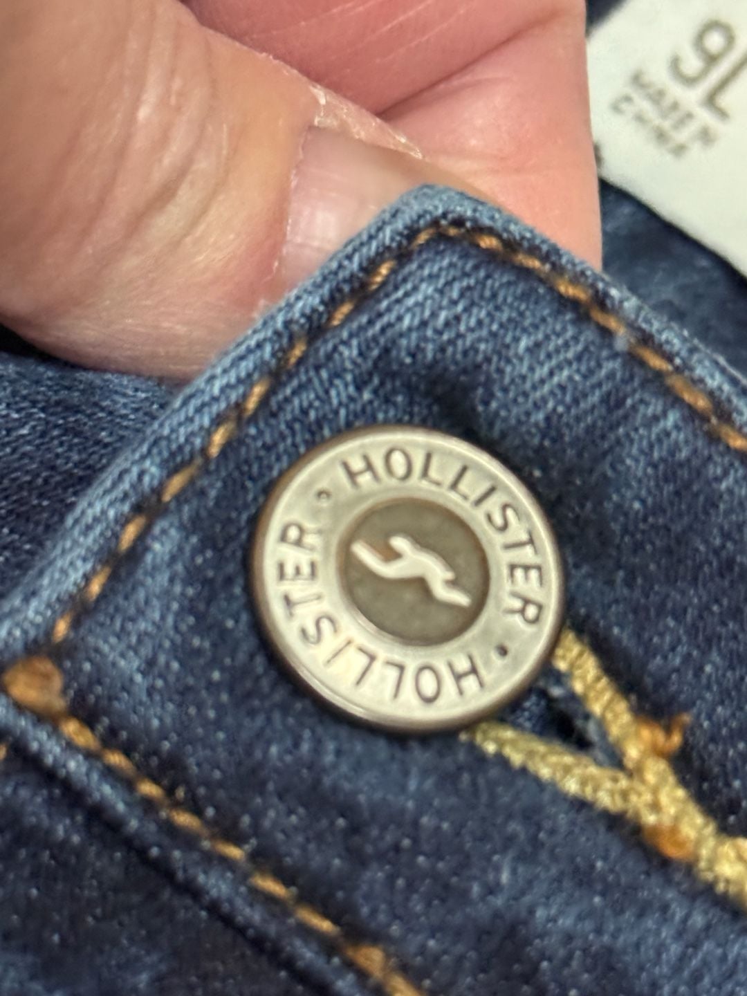 Hollister Skinny Jeans 9L W29 L33 Blue Denim Distressed Knee 6
