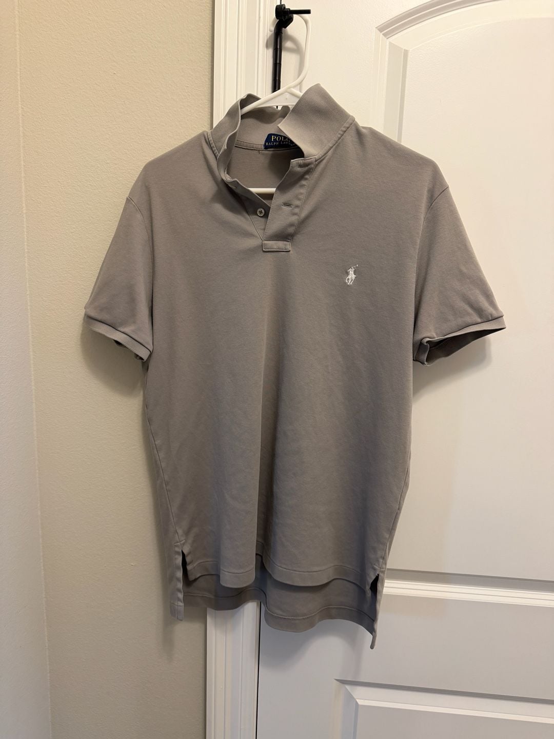 Polo Ralph Lauren Polo Shirt Size L/G Gray Short Sleeve Cotton 2