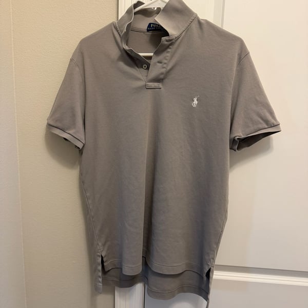 Polo Ralph Lauren Polo Shirt Size L/G Gray Short Sleeve Cotton