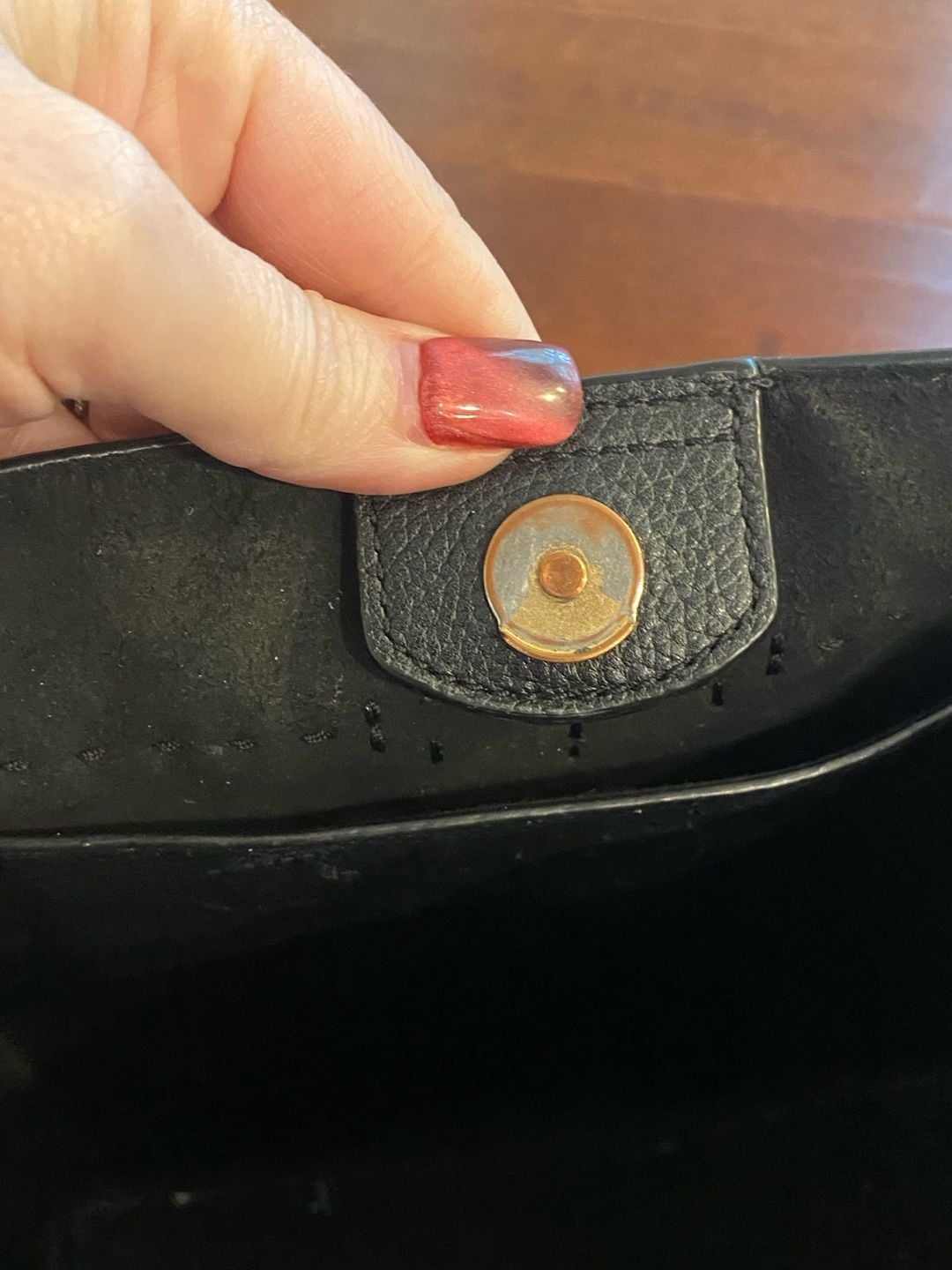 Tory Burch McGraw Black Pebbled Leather Bucket Bag Handbag 15